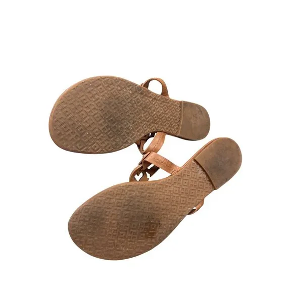 Tory Burch Miller wms brown leather thong sandals Sz 8.5M SKU 9925 - Picture 13 of 14